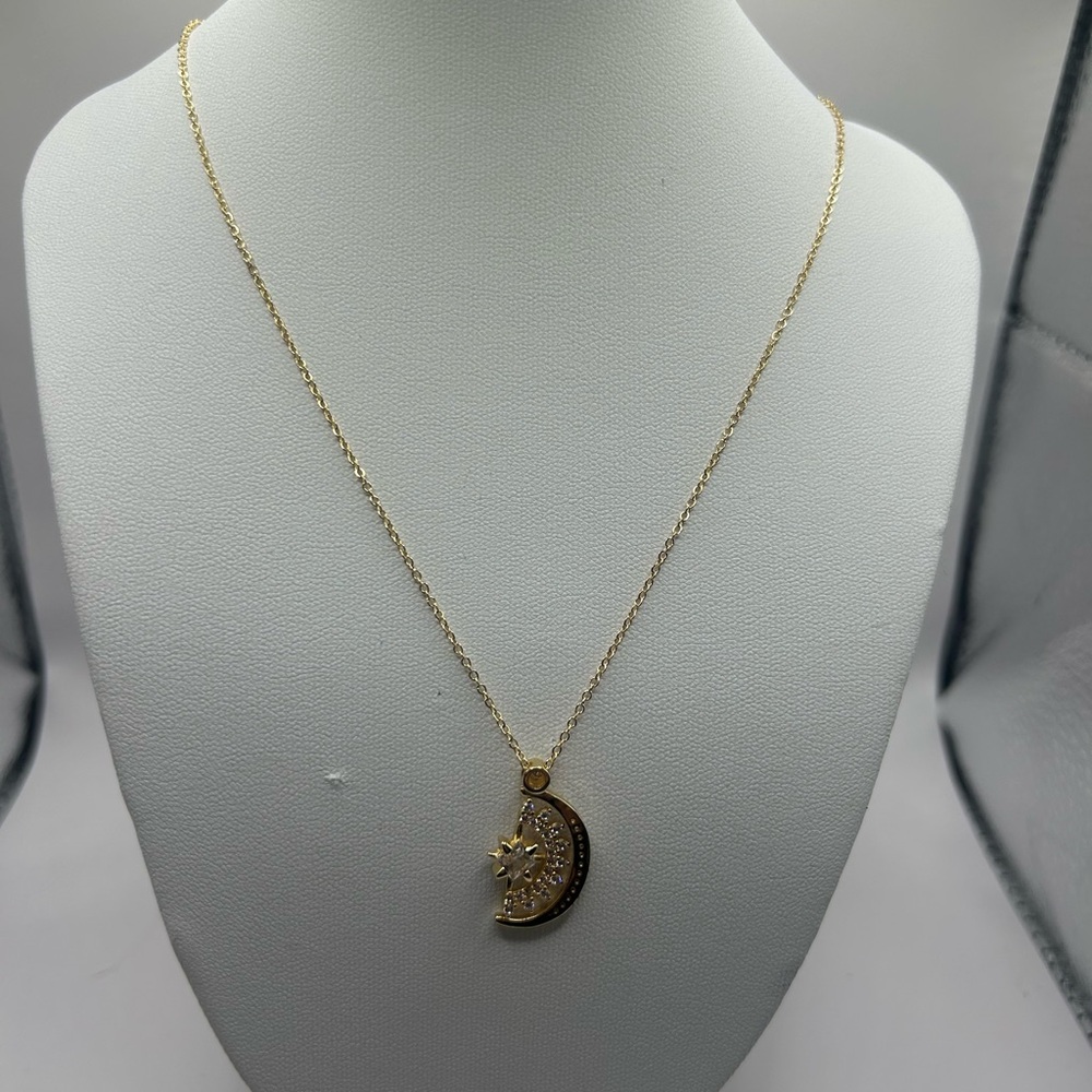 Fashion Jewelry Gold Crescent Moon Necklace